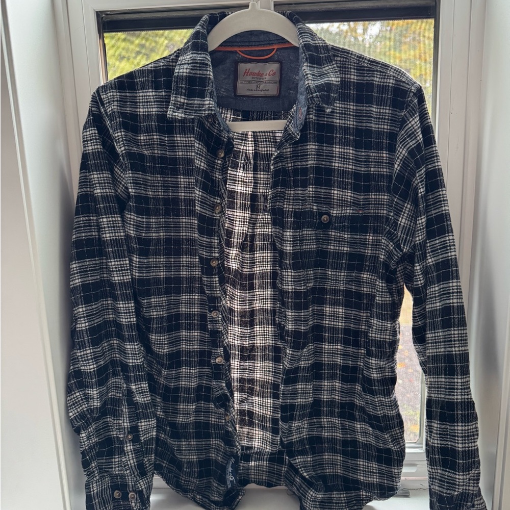 Hawke & Co Black and White Checkered Shirt